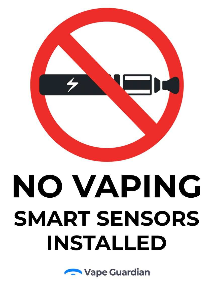 "NO VAPING - Smart Vape Sensors Installed" Wall Sign